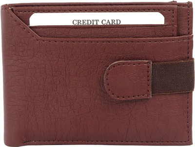 

Wildwolf Men Brown Artificial Leather Wallet(5 Card Slots), Brown with detachable card holder..
