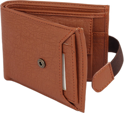 

SAMTROH Men Tan Artificial Leather Wallet(5 Card Slots), Tan with detachable card holder.
