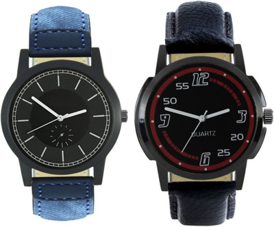 

Elife 415-423 Stylish New Collection Combo Watch With Round Dial And Leather Strap Watch - For Men