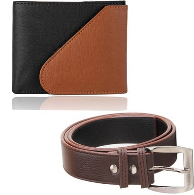 Elligator Belt, Wallet Combo(Brown, Black)