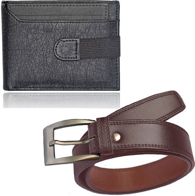 Elligator Belt, Wallet Combo(Brown, Black)