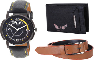 

Martell Analog Watch, Belt, Wallet Combo(Black)