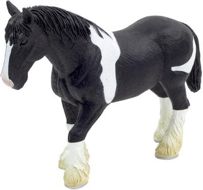 

Sirius Toys MOJO BLACK WHITE HORSE PAINTED REPLICA FARM ANIMAL COLLECTABLE TOY FIGURE 387085(Black, White)