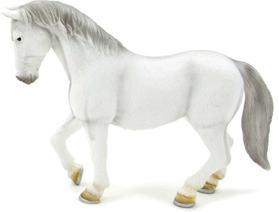 

Sirius Toys Mojo Fun 387074 Grey Lippizaner Mare - Realistic Model Horse Replica(White)