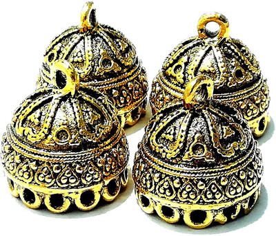 

GOELX Jhumka/Jimki Antique Gold Metal DIY Base designer earring making component accessories AJ 3