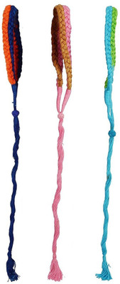 

GOELX Necklace Doris Ropes Braided Cord Colorful 3-Strand Choker Dories Combo for necklace making/designing/jewellery designing Pack of 3 - Type B