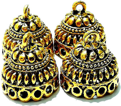 

GOELX Jhumka/Jimki Antique Gold Metal DIY Base designer earring making component accessories AJ 2