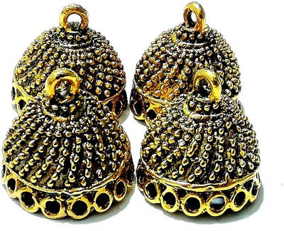 

GOELX Jhumka/Jimki Antique Gold Metal DIY Base designer earring making component accessories AJ 5