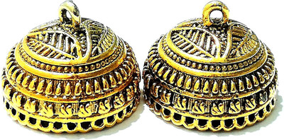 

GOELX Jhumka/Jimki Antique Gold Metal DIY Base designer earring making component accessories AJ 15