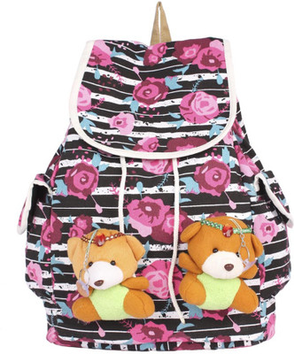 

Aliado Cloth Fabric Black And Multi Colour Printed Backpack P48V709 Backpack(Black, 10 L)