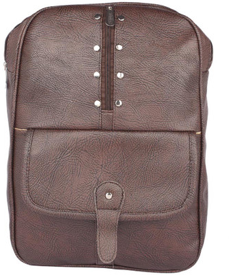 Aliado Faux Leather Coffee Brown Coloured Zipper Closure Backpack P27V709 Backpack(Brown, 10 L)