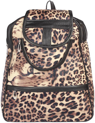 

Aliado Cloth Fabric Black And Brown Colour Printed Backpack P46V709 Backpack(Black, 10 L)