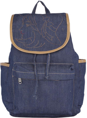 

Aliado Cloth Fabric Navy Blue Solid Backpack P54V709 Backpack(Blue, 10 L)