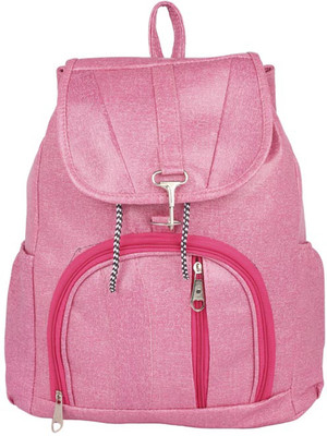 

Aliado Faux Leather Pink Coloured Zipper Closure Backpack P36V709 Backpack(Pink, 10 L)