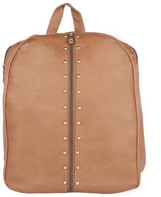 

Aliado Faux Leather Brown Coloured Zipper Closure Backpack P38V709 Backpack(Brown, 10 L)