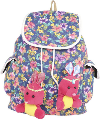 

Aliado Cloth Fabric Blue And Multi Colour Printed Backpack P49V709 Backpack(Blue, 10 L)