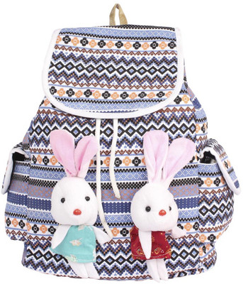 

Aliado Cloth Fabric Blue And Multi Colour Printed Backpack P47V709 Backpack(Blue, 10 L)