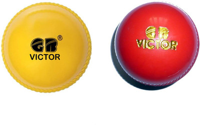 

GB Practice 2 Pcs Cricket Training Ball(Pack of 1, Multicolor), Red;yellow