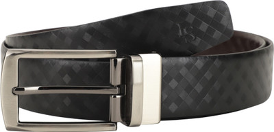 

LOUIS STITCH Men Formal Black Genuine Leather Reversible Belt, Reversible black and brown
