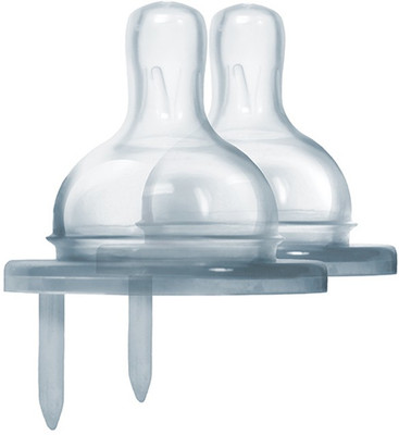 

Pura Wide Neck Natural Vent Silicone Y-Cut Nipple Fast Flow Nipple(Pack of 2 Nipples)