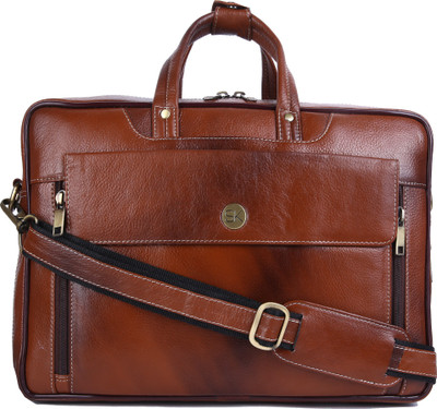 

SK TRADER Original Leather Office Bags sk-007-zb Medium Briefcase - For Men & Women(Zebra)