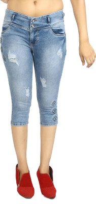 FCK-3 Women Light Blue Capri