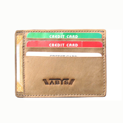 

ABYS Men Tan Genuine Leather Card Holder(6 Card Slots)