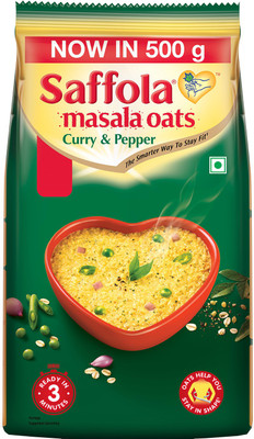 

Saffola Curry and Pepper Masala Oats(500 g, Pouch)