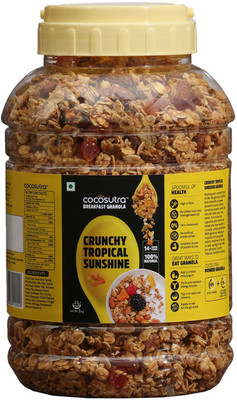 

cocosutra Crunchy Tropical Sunshine Granola - Breakfast Cereal with Oats, Nuts, Seeds and Dry Fruits (1kg)(1000 g, Box)