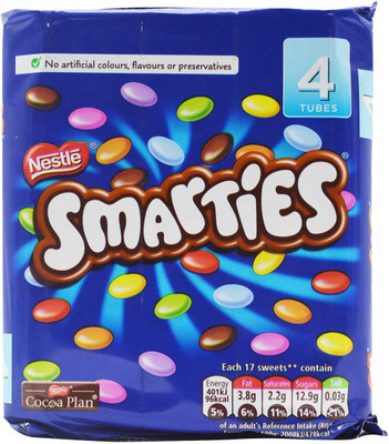 

Nestle Smarties, 4 Tubes - 152g(4x38g) Bars(152 g)