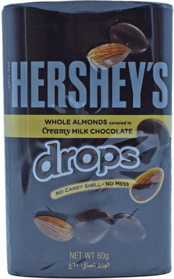 Hershey's Drops, Whole Almonds covered in Creamy Milk Chocolate - 60g Bars(60 g)
