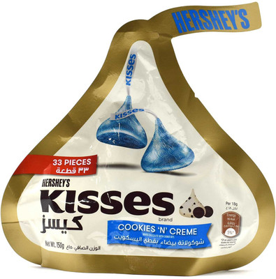

Hershey's Kisses White Chocolate with Cookies N Creme - 150g Bars(150 g)