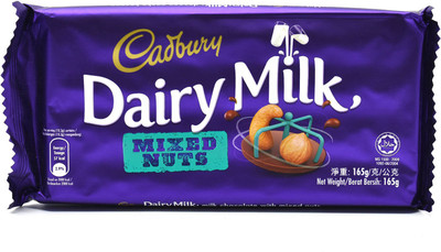 

Cadbury Dairy Milk Mixed Nuts - 165g Bars(165 g)
