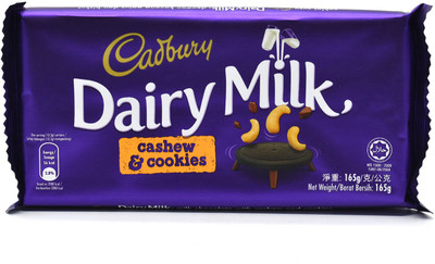 

Cadbury Dairy Milk Cashew & Cookies - 165g Bars(165 g)