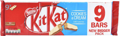 

Nestle KitKat Cookies & Cream, 9 Bars - 186.3g (9x20.7g) Bars(186.3 g)