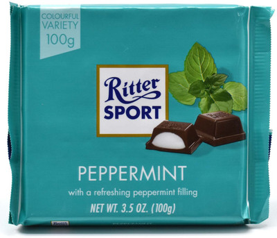 

Ritter Sport Fine Peppermint Chocolate - 100g (3.5oz) Bars(100 g)
