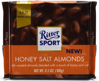 

Ritter Sport Fine Honey Salt Almonds Chocolate - 100g (3.5oz) Bars(100 g)