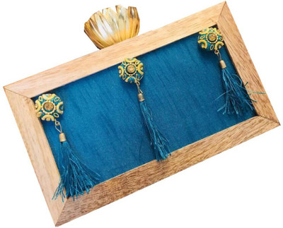 

Craftbazaar Party Blue Clutch