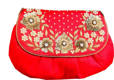 

Craftbazaar Party Red Clutch