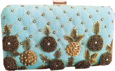 

Craftbazaar Party Blue Clutch