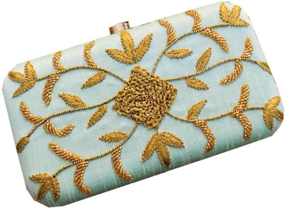

Craftbazaar Party Blue Clutch
