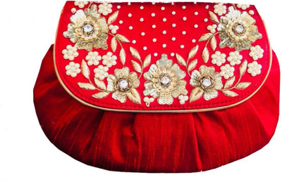 Craftbazaar Party Maroon Clutch