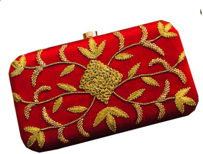 

Craftbazaar Party Maroon Clutch