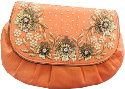 

Craftbazaar Party Beige Clutch