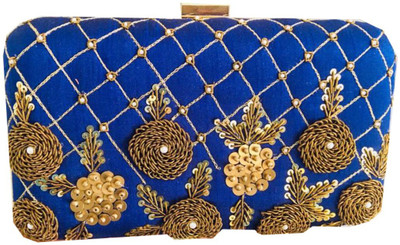 

Craftbazaar Party Blue Clutch