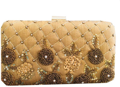 

Craftbazaar Party Gold Clutch