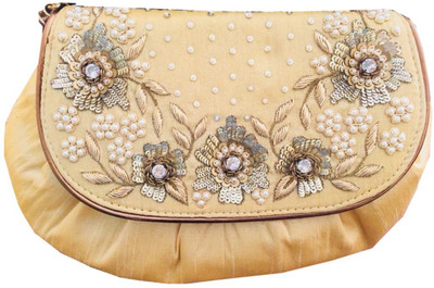 

Craftbazaar Party Gold Clutch