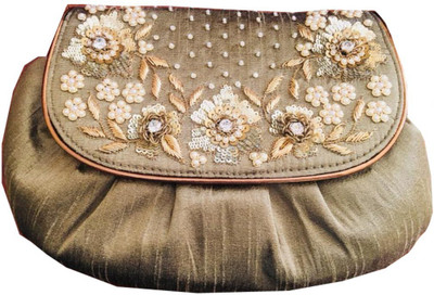 

Craftbazaar Party Gold Clutch