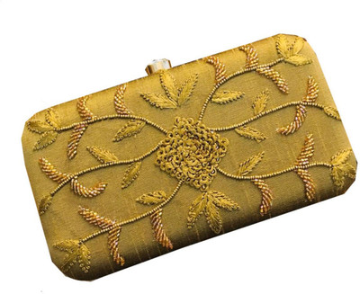 

Craftbazaar Party Gold Clutch