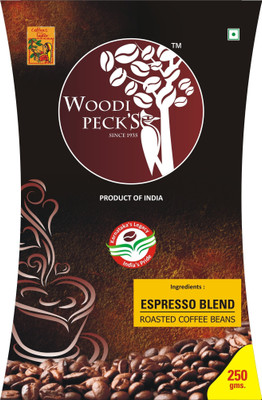 

WoodiPecks Espresso Blend roasted coffee beans Roast & Ground Coffee(250 g)